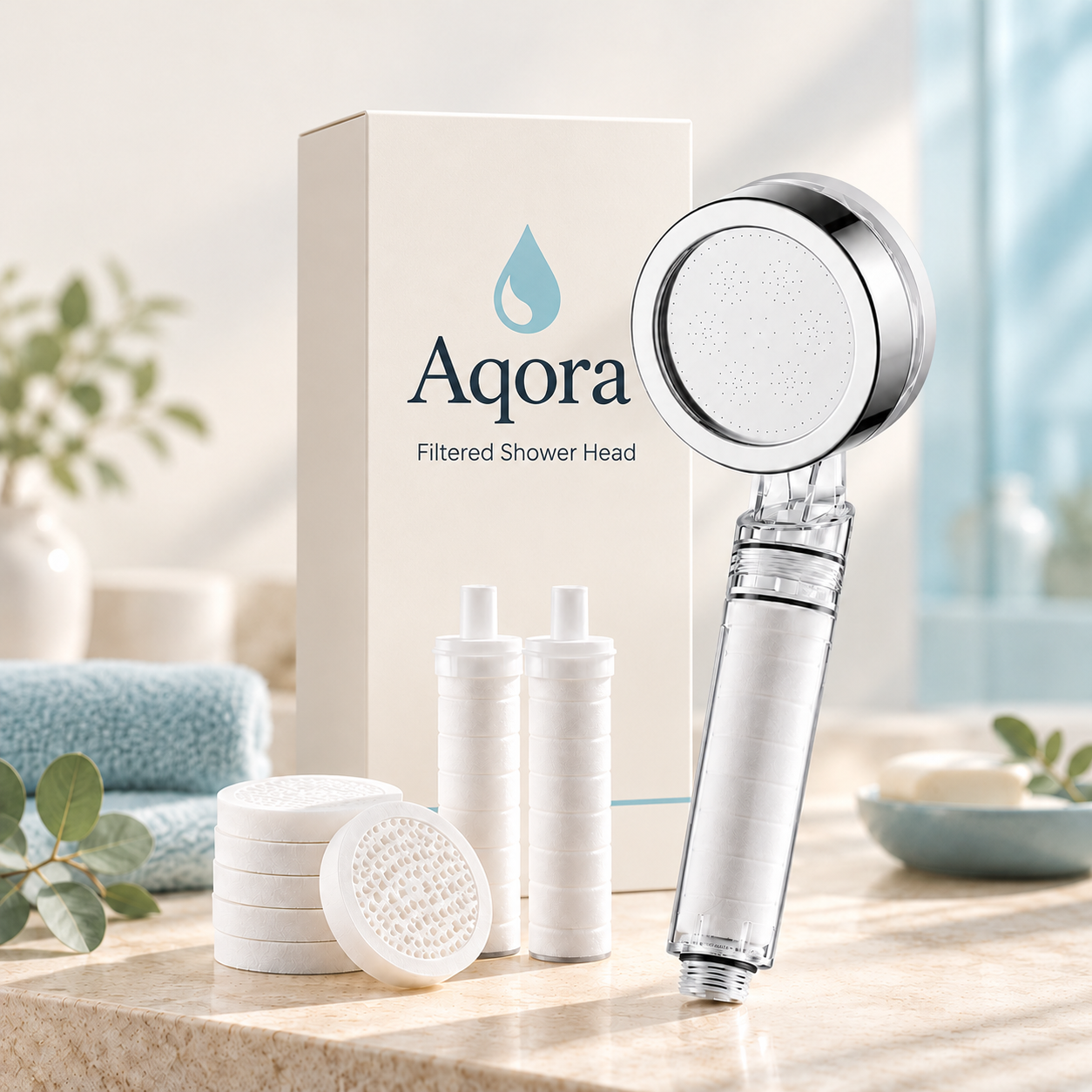 Aqora Filtered Shower Head